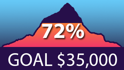 Campaign progress image showing 17% raised of $35,000 goal