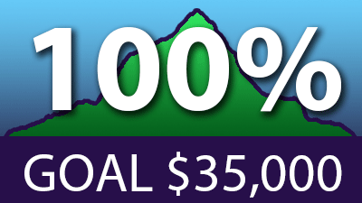 Campaign progress image showing 100% raised of $35,000 goal