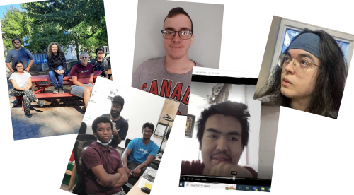Collage of photographs of people involved in the reLAY project in 2023.